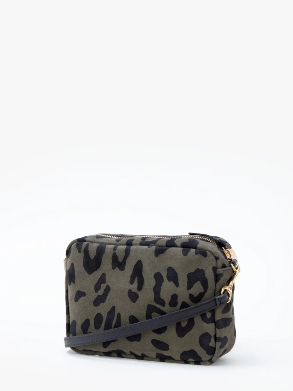 Clare V Pablo Cat Suede Midi Sac in Army Green